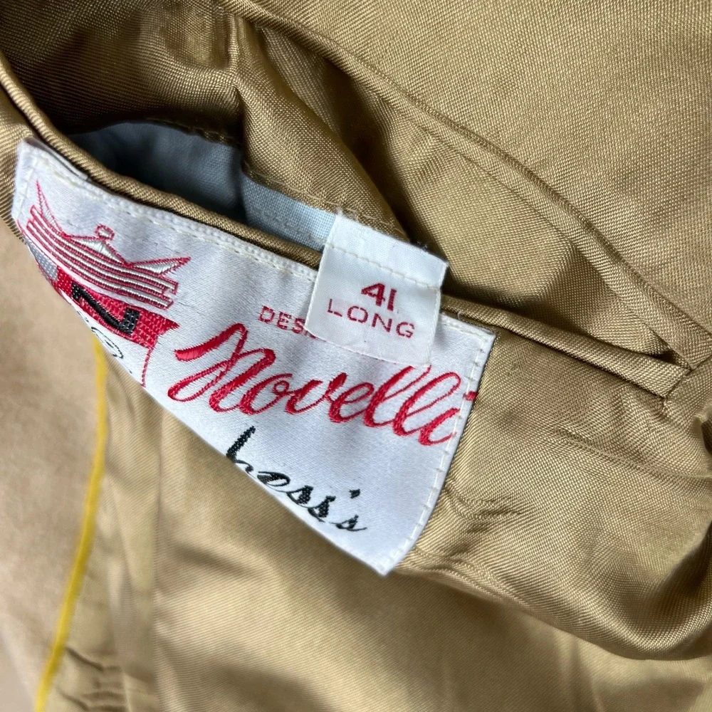 Vintage Novelli Mongolian Camel Hair Sport Coat Blazer Men's 41L Union Made USA